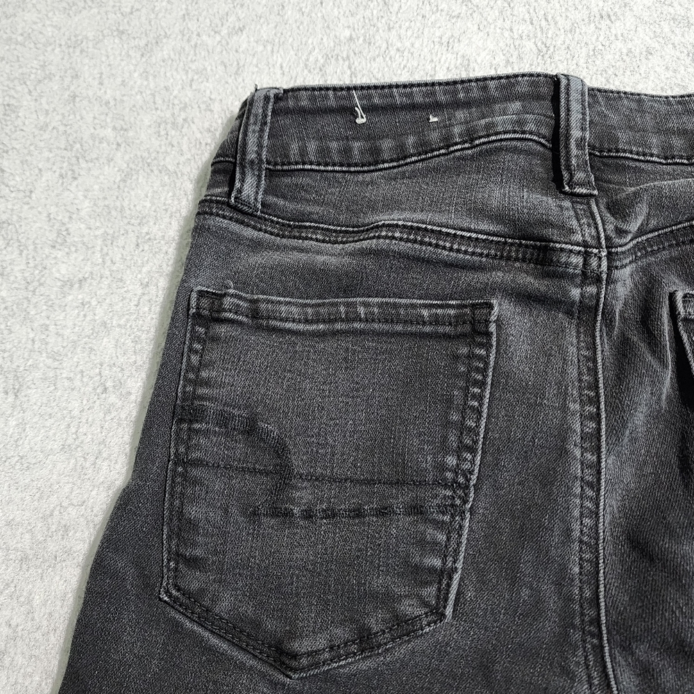 American Eagle Hi Rise Jegging Womens Size 2 Long Black Stretch Denim Jeans - Picture 3 of 16